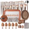 LURICO Set Pennelli Make up, 56 Pezzi Pennelli Trucco, Strumenti di Bellezza di Alta Qualità, Pennelli da Trucco Adatti per il Fondotinta Misto, Cipria, Correttore, Fard, Ombretto, Contouring