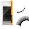NAGARAKU Individuale Ciglia Classiche 1:1 Voluminose Delle Singole Finte Morbide Naturali Nero Opaco Eyelash One to One Nero 16 File Alta Capacità Uso Professionale in Salone (0.05mm C Curl 7-15mm)