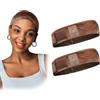 Dreamlover Fascia per Parrucca Antiscivolo, Regolabile, Marrone, 2 Pezzi