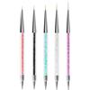 ZEOHBETY Pennelli per Nail Art, 5Pcs Pennelli Liner per Nail Art, Strumenti Penna per Puntinatura, Set di Pennelli per Design Unghie per Linee Lunghe, Dettagli Sottili, Misure 5/8/12/15/20mm