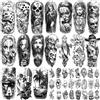 Kaieteur 77sheets Tatuaggio temporaneo impermeabile per le donne o gli uomini 17sheets più grande mezzo braccio lupo fiore farfalla serpente falsi tatuaggi per il ragazzo o la 60 sheets Peony Tattoo bambini