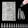 ZAHRVIA Tip Unghie Ricostruzione, Unghie Finte in Gel Copertura Completa, ZAHRVIA 420pz 12 Taglie per Saloni di Manicure Professionale, Principiante (Lunga Ballerina)