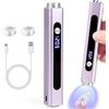 Saviland Mini Lampada UV per Unghie in Gel: 3 in 1 Mini Lampada UV per Unghie con Timbro e Magnetico Cat Eye, lampada UV LED Portatile Ricaricabile per Smalto Gel, Colla per Unghie e Tip Viola