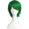 MapofBeauty 12 Pollice/30 cm Side Frange Corto Lisci Parrucche Alto Temperatura Fibra Cosplay Parrucche (Erba Verde)
