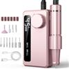 ROOFEI Fresa elettrica per unghie, professionale, per unghie in gel e acrilico, 45000 giri/min, senza fili, ricaricabile, kit per pedicure e manicure, per piedi e mani