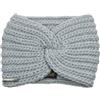Melegari fascia per capelli lavorazione a costa grosso | Guenda | misto lana alpaca | Made in Italy | hairband Unisex (Celeste, 54-60)