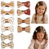 OULYMORE 10 Pz. Fermagli Capelli Bambina con Fiocco Piccoli, Mollette Capelli Bambina in Tessuto Multicolore, Accessori Capelli Bambina, Eleganti e Colorati per Tutte le Stagioni (Terra d'Autunno)