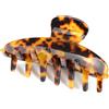 QinGoo Medio Mollettone per Capelli Donna Artiglio per Capelli Clip per Capelli Pinza per Capelli, Accessorio per Capelli, 1 Pezzo, 8,5cm, Tartaruga Scuro