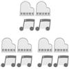 3 Count Note Di Pianoforte Forniture Per Ufficio Estetiche Blocco Musicali