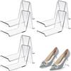 Niuhong 6 Pcs Espositore Sandalo Trasparente Supporto Scarpe Organico Acrilico Chiaro Sandali Stand Sandali Scarpe Presentazione Custodia Elastica Scarpe Supporti Scarpe