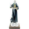 Generico Statua di San Benedetto in Resina Lavorata e Dipinta a Mano, 15 cm, con Medaglie Inserite nella Base