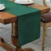 BALCONY & FALCON Runner da tavola impermeabile per interni ed esterni, moderno e lavabile, stile viennese, in velluto, di alta qualità, verde smeraldo, 35 x 300 cm