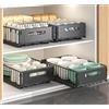 YunNasi Cassetto Estraibile Cucina, Nero, 4 pezzi 38D X 25W X10H CM | Cassetto Telescopico, Ripia Cassetti Scorrevole, Armadio da Cucina, Senza Bisogno di Trapano e Chiodi