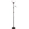 BEL AIR HOME - Lampada da terra Varese 1xE27 e 1xE14178cm - Ideale per soggiorni e studi - Design moderno e funzionale - Lampada da lettura regolabile (marrone)