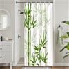 Uiiooazy Tenda da Doccia Antimuffa 90x180cm Bambù Spa Foglie Verde Salvia | Tenda da Doccia Zen Giapponese Pianta Impermeabile Tessuto in Poliestere Lavabile per Vasca da Bagno con 6 Anelli