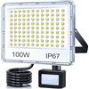 TASINUO Faro LED Esterno con Sensore di Movimento 100W 10000LM 1PC