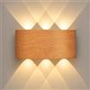 JaneYi Applique da Parete LED 6W 3000K Bianco Caldo IP65 per Interni ed Esterni