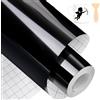 Bocguy Rotolo di Vinile Permanente Nero Lucido, 30.5 CM x 600 CM PVC Vinile Adesivo Bianco, Facile da Tagliare & Diserbare, Vinile für Cricut & Silhouette Cameo