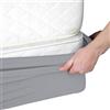 Yekuhe Mantovana Giroletto 120x190 160x190, Coprirette Elastica a 4 Lati - Facile da Rimuovere e Lavare(Grigio chiaro,Twin)