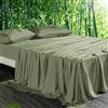 Gezu Lenzuolo con angoli in bambù rinfrescante 160x200 Verde Salvia Antibatterico Lenzuolo con angoli elasticizzati Lenzuolo per boxspring rinfrescante 160x200cm per materassi alti fino a 15-30cm