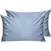 Lirex Federe Confezione da 2, 300 Fili 100% Cotone Traspiranti e Morbide Copricalcino, 30 x 50 cm, Blu Grigio Chiaro