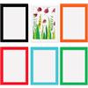 YIYINOE 6 Pezzi Cornice Foto DIN A4 21 X 29.7 cm,Multicolore,Cornici Di Cartone Con Una Membrana Plastica Ad Alta Trasparenza,Appendibile alla Parete,Spessore 2,5 mm