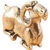 PIGPIGFLY Ariete Miniatura in Ottone Massiccio, Figurina Animale Fatta a Mano 3 cm x 4 cm per Tavolo e Ufficio