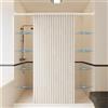 Haoyunll Tenda Doccia Pieghevole Magnetica, Beige, 80x180cm