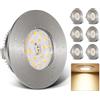 Kimjo 6 W Faretti da Incasso LED 230 V, 3000K Bianco Caldo, 6 Pezzi