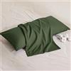 BEDSURE Federe Cuscini 40x80 Cotone - Set da 2, Oeko-TEX, Verde Oliva