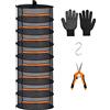 Desy & Feeci 8 strati Maglia Sospeso Essiccazione Rack Rete secca con cerniere (D60xH160 cm)