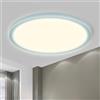 LQWELL® Plafoniera Lampada da soffitto a LED, Lampada da bagno impermeabile IP44 Rotonda Piatta 18W 4000K 1600LM Sottile per Soggiorno Bagno Camera da letto Cucina Seminterrato Ufficio, 220 * 18mm