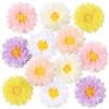 AUAUY 12Pz Ventagli di Carta, Ghirlanda di Fiori da Appendere-Floreale | Ventaglio Decorativo Rotondo, per Compleanni, Carnevali, Matrimoni, Festival, 6 Colori