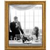 CABBEL Cornice portafoto 40x50 cm, in argento vintage, stile barocco elegante, con vetro acrilico infrangibile - per poster, foto o certificati - perfetta per soggiorno, ufficio o galleria