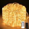 Liyade Tubo luminoso da 20 m, 400 LED, per esterni, IP65, impermeabile, con telecomando, 8 modalità, dimmerabile, diametro 7,5 mm, tubo luminoso extra spesso, per illuminazione natalizia, recinto del