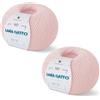 Kalapanta Gomitoli per lavoro a maglia e uncinetto, 100% Pura Lana Vergine Merino Extrafine by Lana Gatto. Linea Baby Soft Bambini, Neonati Naturale con Aloe Vera, 100 g. 340 mt, (Rosa - 13210, 2)