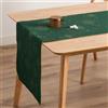 GAMUSI Runner da tavola Natale Jacquard filo dorato Tavolo da pranzo cucina decorazione natalizia 45 x 135 cm colore verde