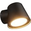 Klighten Applique GU10 Esterno/Interno IP65, Moderna Lampada da Parete in Alluminio+PC per Giardini Terrazza, Nero, Senza Lampadina