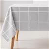 GAMUSI Tovaglia antimacchia tavolo rettangolare a quadri jacquard impermeabile, 140 x 100 cm, tessuto al tatto, colore grigio chiaro