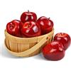 Lorigun Mele Artificiali Frutti Finti deliziose Mele Rosse per la Decorazione, Frutta Decorativa, Grandi Mele Rosse Faux 6 Pezzi