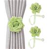 BAMFY 2 Pz Calamite for Tende Rosa Cravatte for Tende Stile Moderno Interno E All'aperto Decorativo Ferma Tende (Color : Verde)