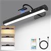 Yinglap Lampada da parete ricaricabile con Sensore di Movimento, Luce specchio bagno senza fili con telecomando e calamita, applique LED batteria senza fili per quadro, muro, trucco, specchio bagno