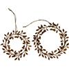 khevga Set di 2 ghirlande decorative in metallo effetto ruggine, perfette per finestre, porte e pareti, design vintage