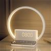 RETEYUNG Lampada da comodino con funzione di ricarica,caricatore wireless da 10W,Sveglia Con Luce,Wake Up Light,10 Suoni Natura,Touch Dimmerabile,3 livelli di luminosità,Adatto per camera da letto.