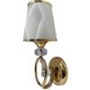 Vetrine in rete Vetrineinrete® Lampada da comodino a parete lume a muro applique moderno lumetto abat jour con pendoli in vetro oro o argento e18 (Oro) B18