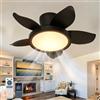 ZOMLBOF Ventilatore da Soffitto Silenzioso Camera da Letto con Luce 5 Pale
