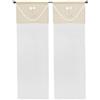 emmevi Tende Finestre Porta Interno Tessuto Semitrasparente Shabby Chic Farfalla Coppia 60x150 Cm Beige