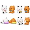 Meenewching 8 pezzi Bubu Dudu figure carine decorazioni Bubu Dudu simpatiche minifigure decorazioni per cruscotto auto orso panda kawaii regali per coppie bambini ragazze ragazzi ufficio scrivania camera (A1)