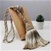 Generic 2 fermatende con nappe in stile europeo, corda con nappe fatta a mano, fermatende con clip e palline pendenti, accessori per tende (beige)