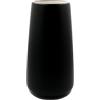 CiciIng Vaso in ceramica nero alto 20cm superficie smerigliata, vasi di fiori moderni per la decorazione di tavoli interni, vasi decorativi per erba pampa, vaso boho per fiori freschi fiori secchi